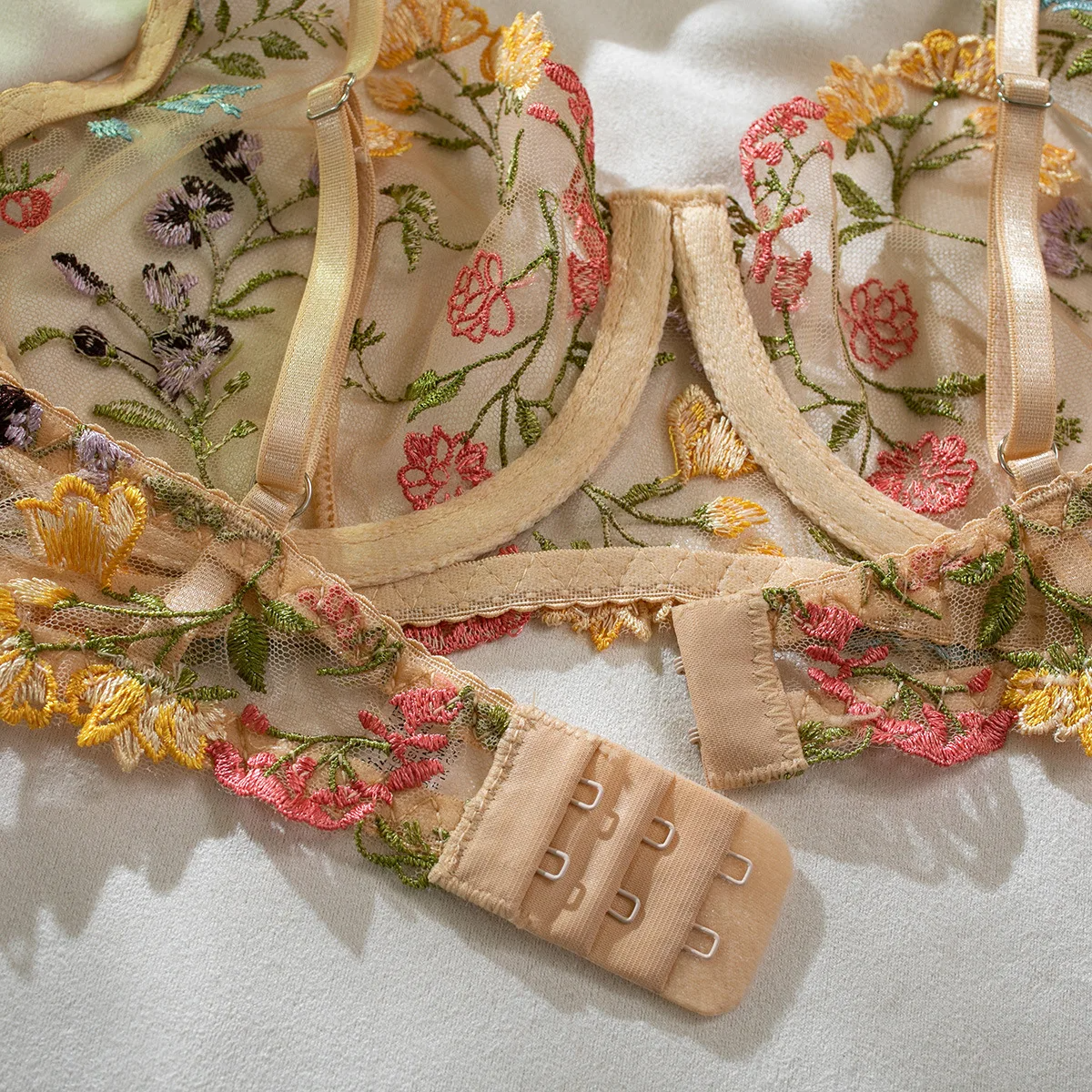 Lace Floral Lingerie Set