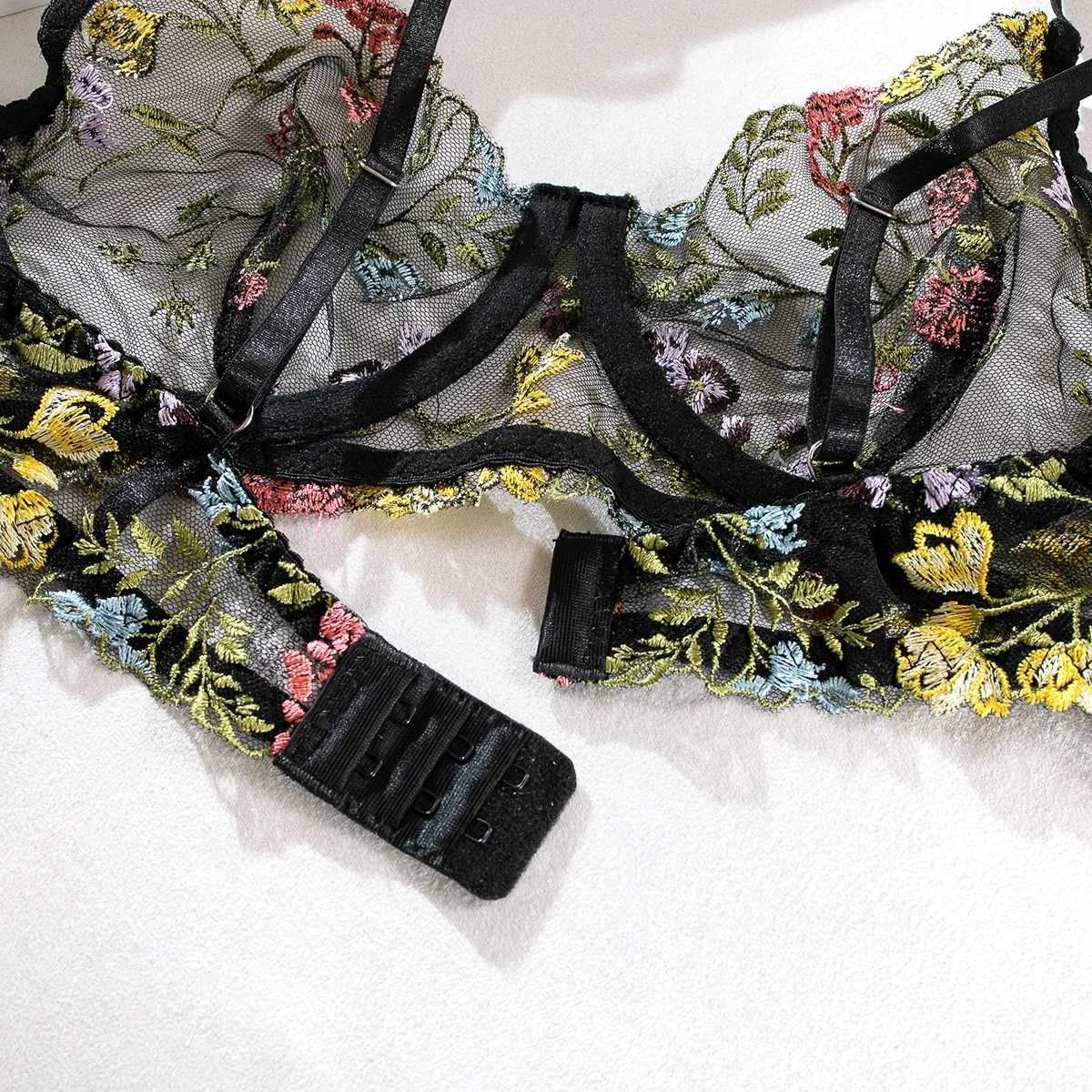 Lace Floral Lingerie Set