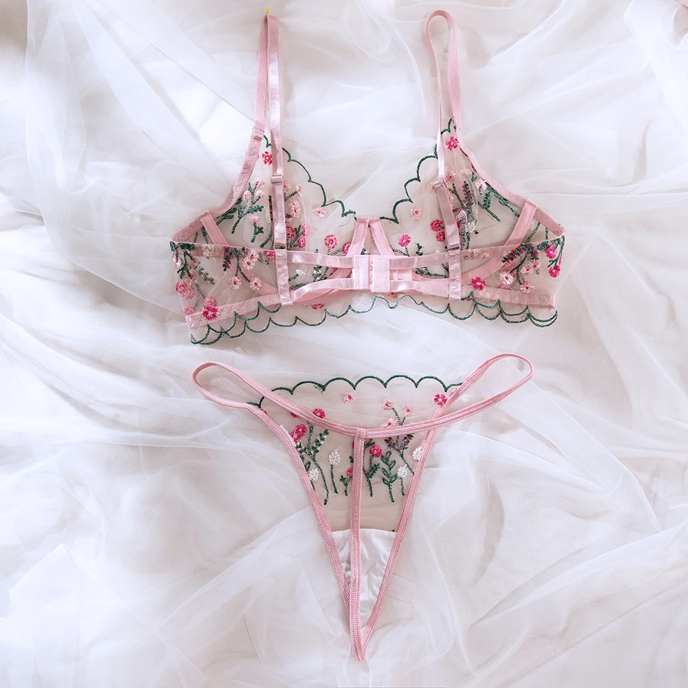 FlowerLace Lingerie Set
