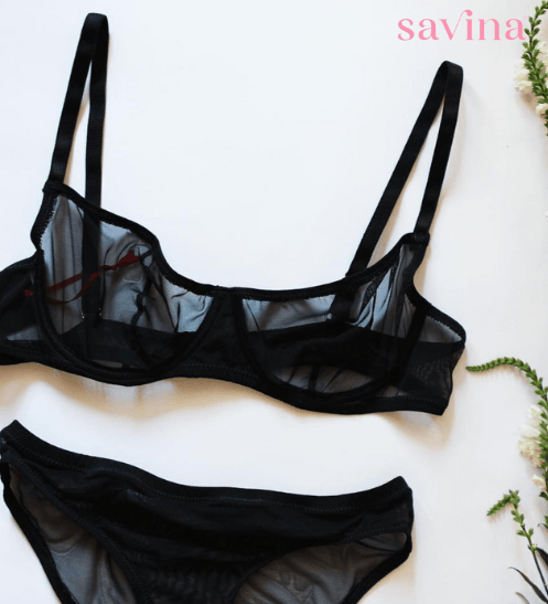 Conjunto de Lingerie Baretteβ’ | ( O Segredo Feminino) Malha Transparente (FRETE GRΓTIS) - savina