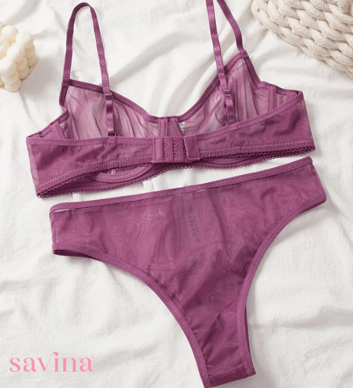Conjunto de Lingerie Baretteβ’ | ( O Segredo Feminino) Malha Transparente (FRETE GRΓTIS) - savina