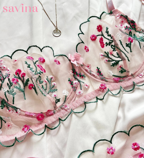 FlowerLace Lingerie Set