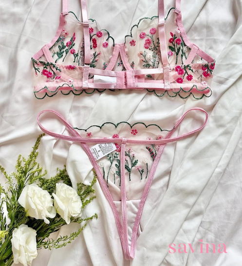 FlowerLace Lingerie Set