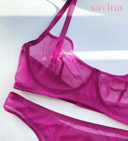 Conjunto de Lingerie Baretteβ’ | ( O Segredo Feminino) Malha Transparente (FRETE GRΓTIS) - savina