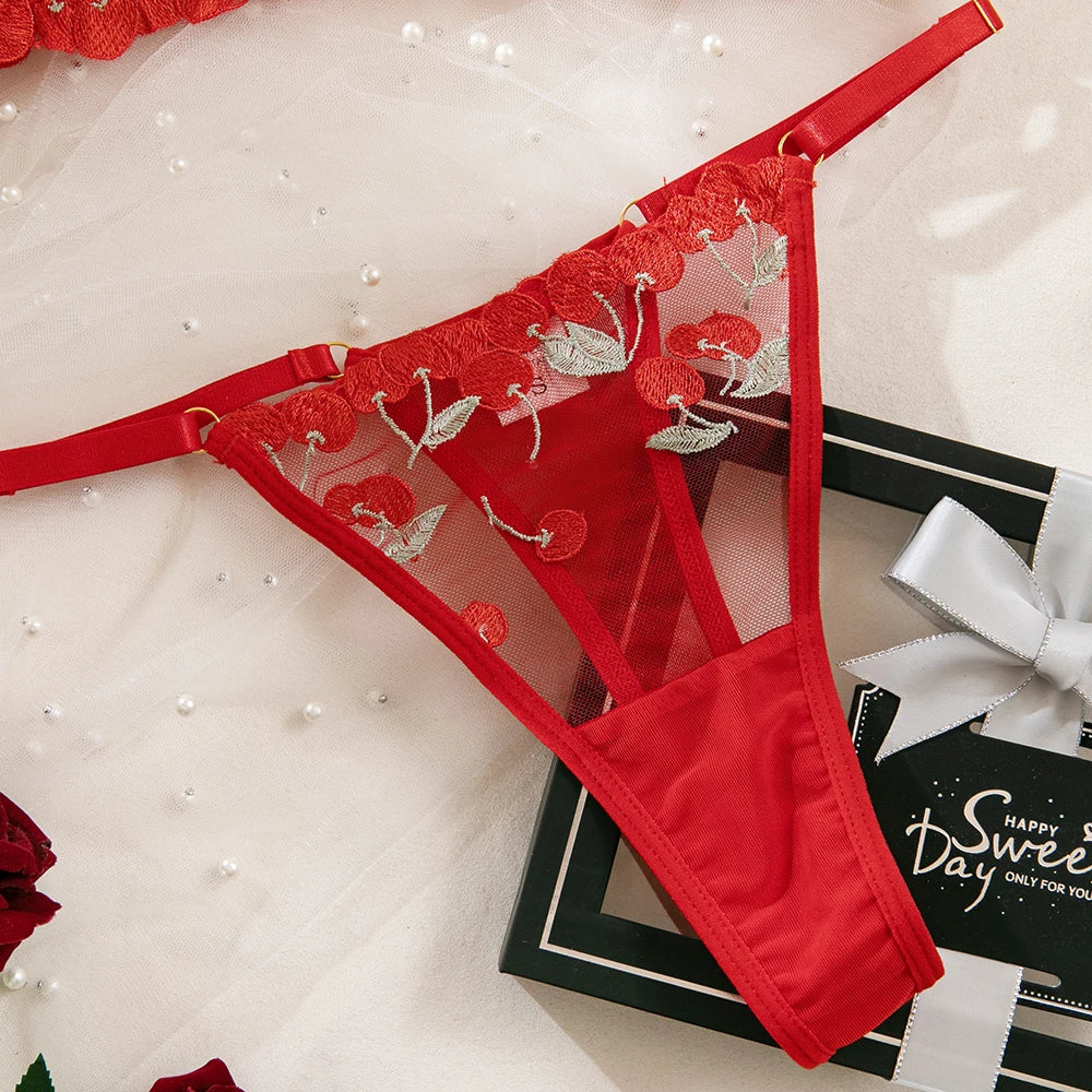 Cherry Bordo Lingerie Set