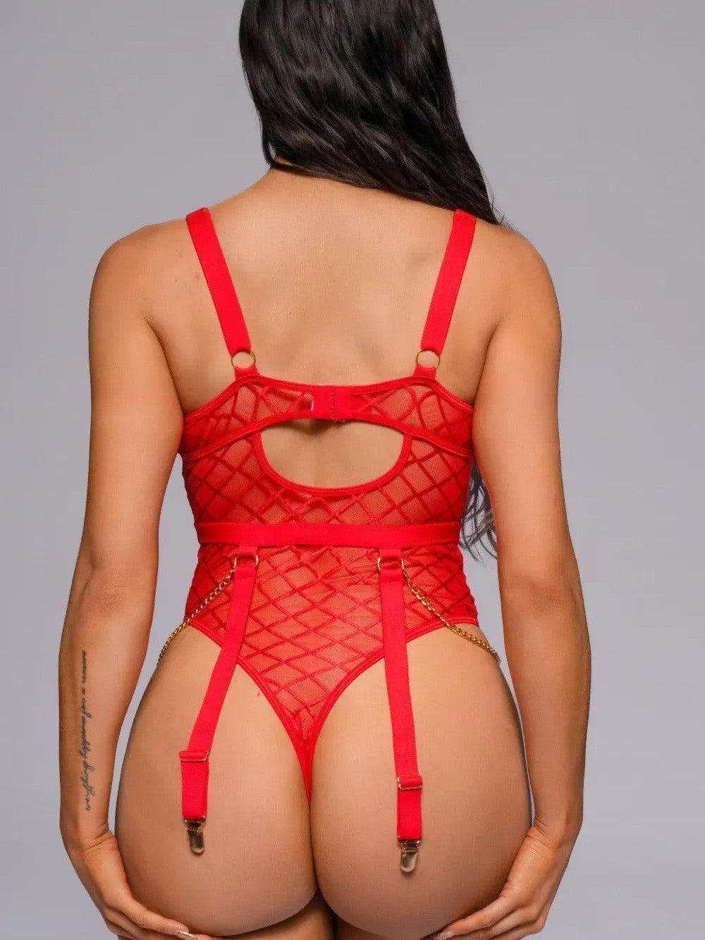 Claren Red Bodysuit