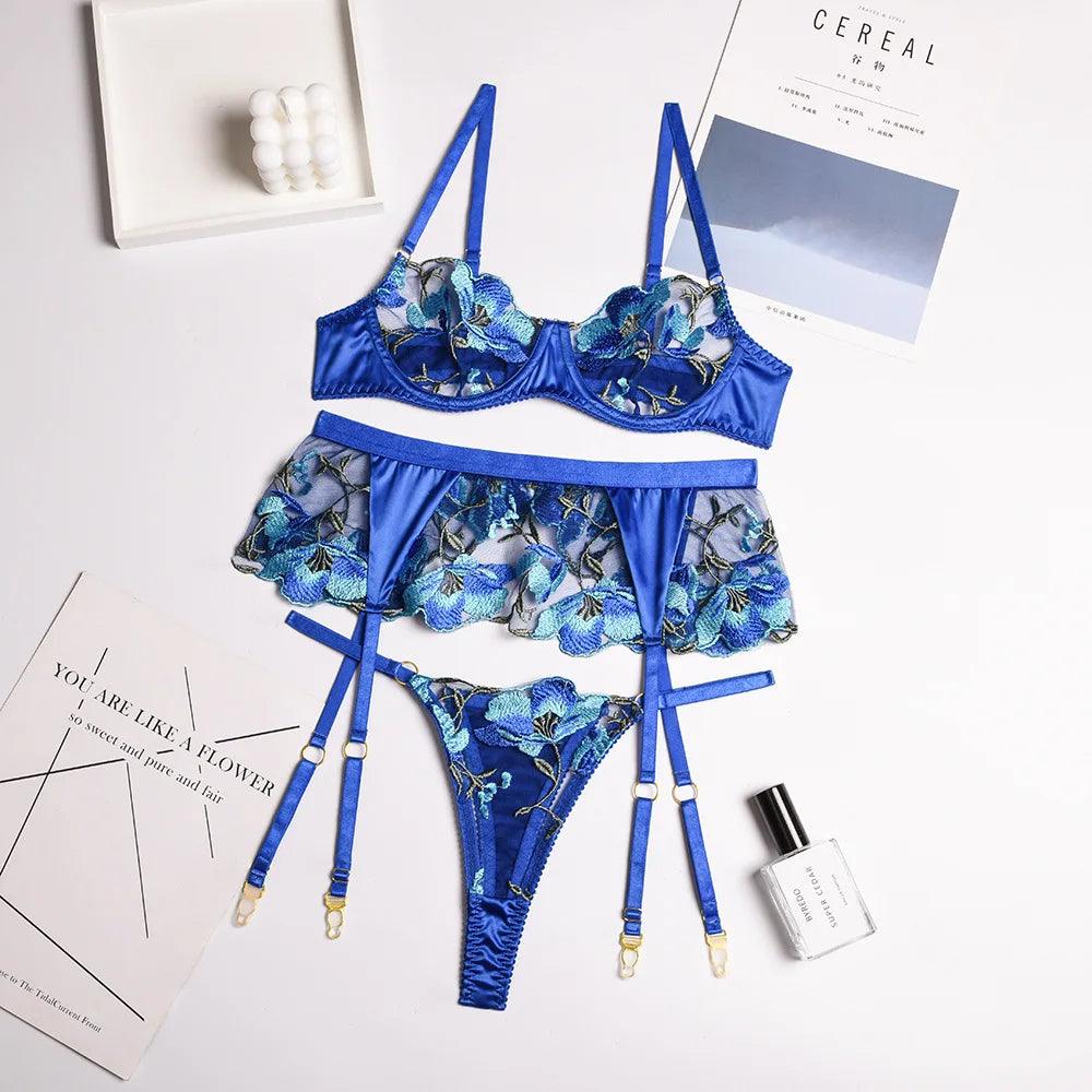 Livia Blue Lingerie Set