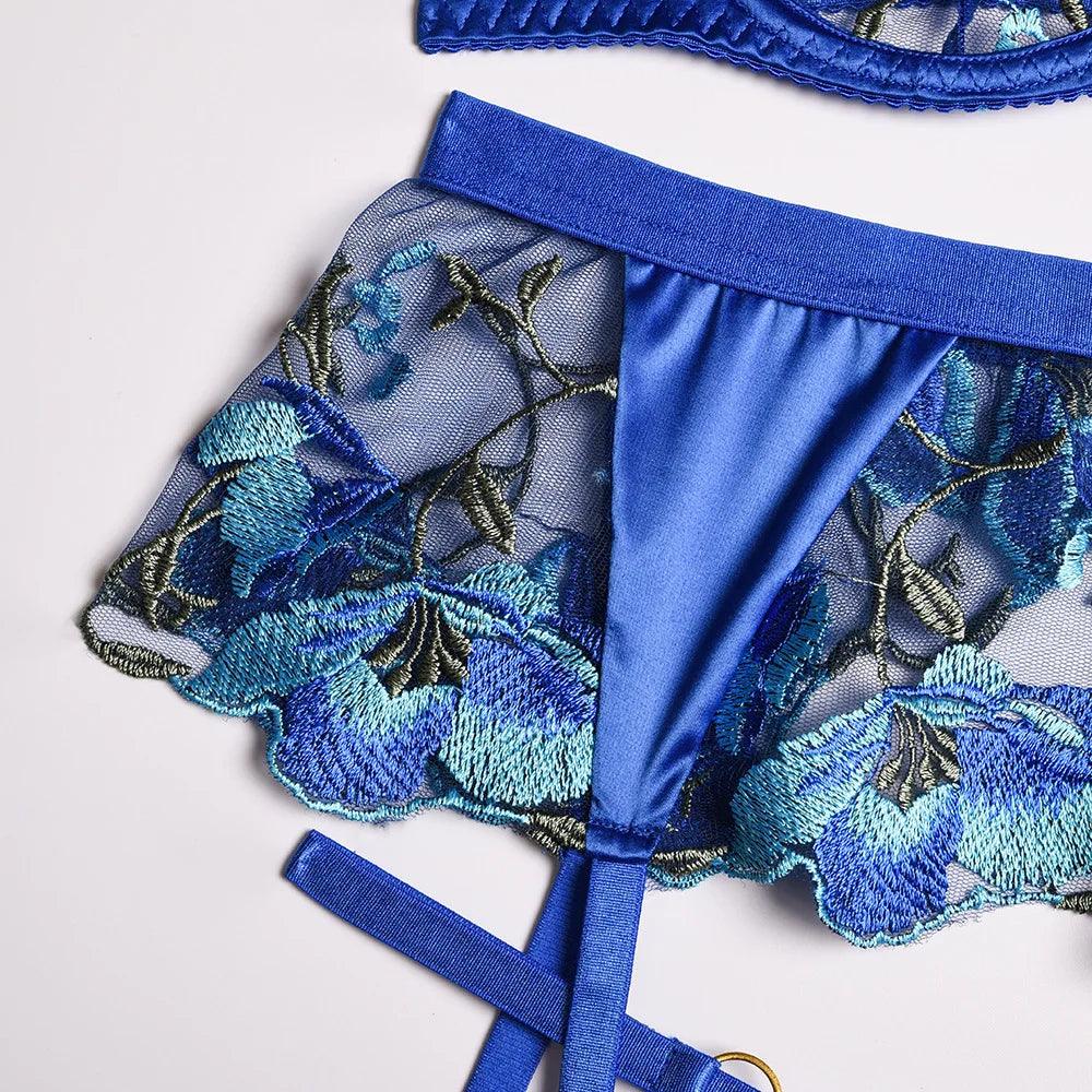 Livia Blue Lingerie Set
