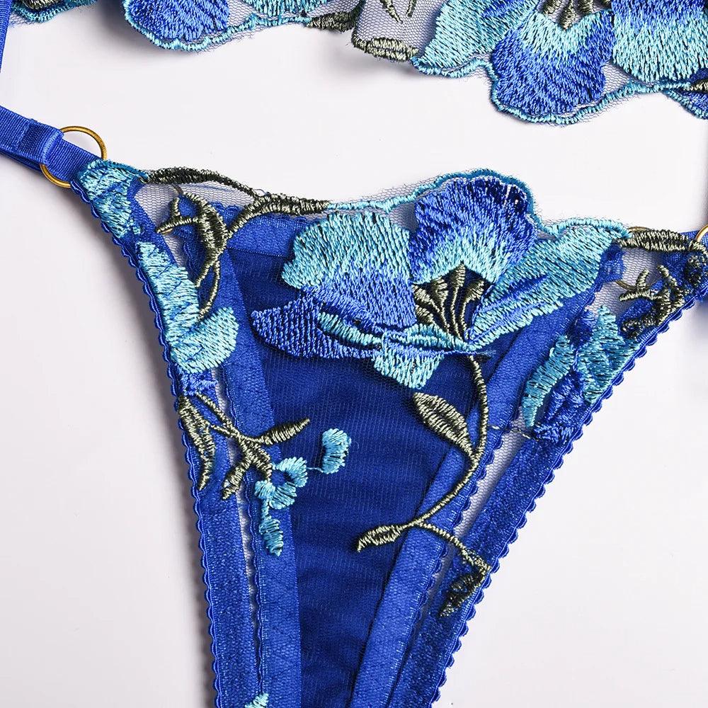 Livia Blue Lingerie Set