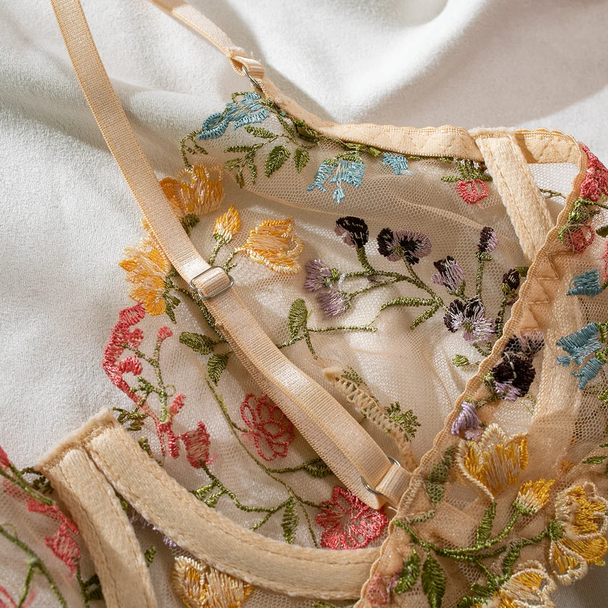 Lace Floral Lingerie Set