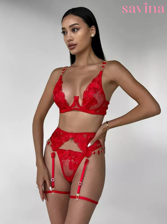 Cleo Velvet Lingerie Set
