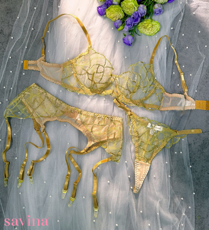 Golden Lines Lingerie Set