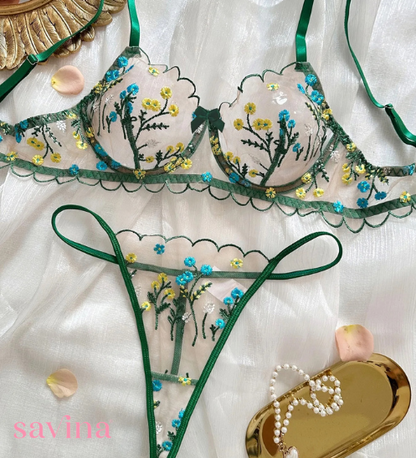 FlowerLace Lingerie Set