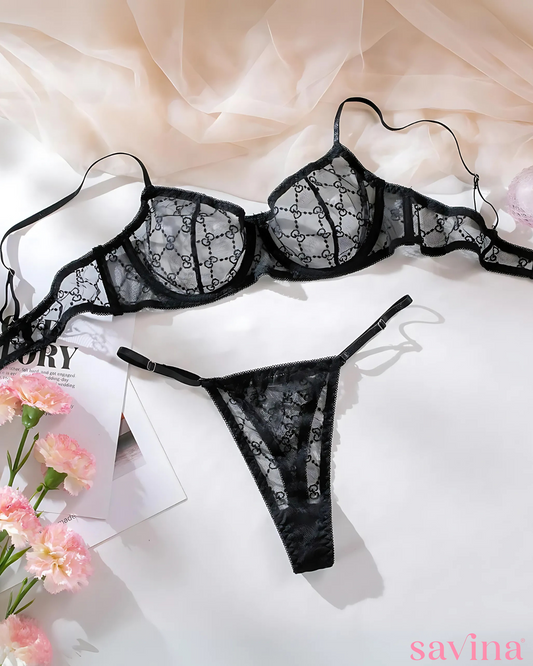 Oplence Black Lingerie Set