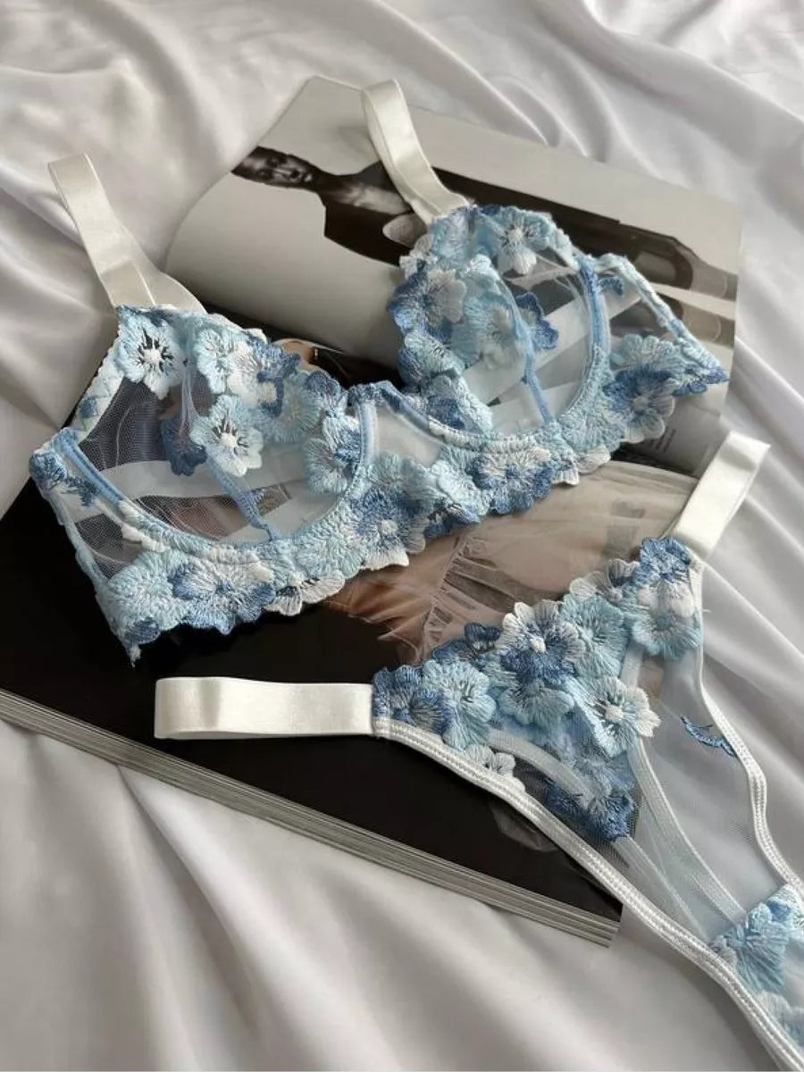 SkyBlue Lingerie Set