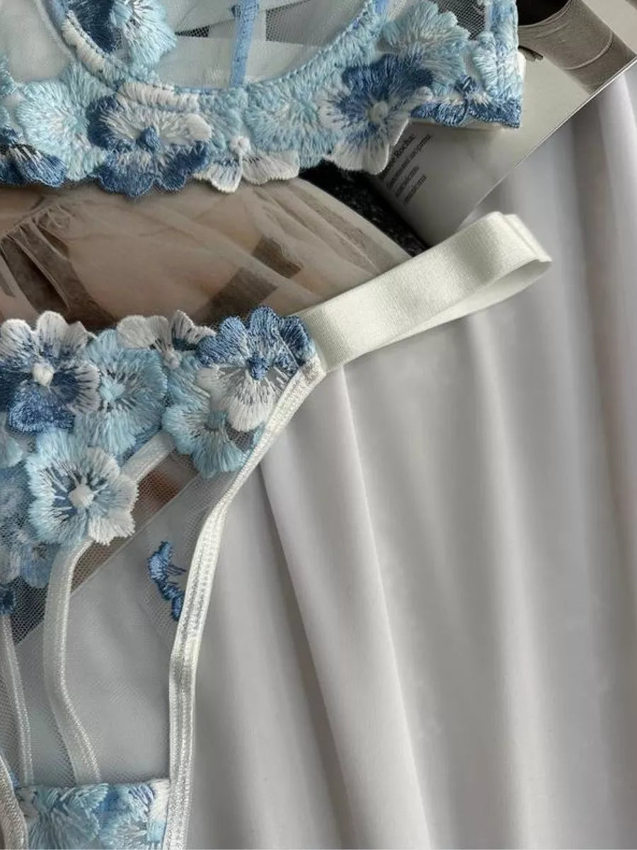 SkyBlue Lingerie Set