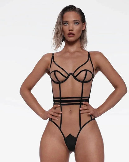 Nude Tulle Bodysuit