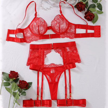 Red Valeria Lingerie Set