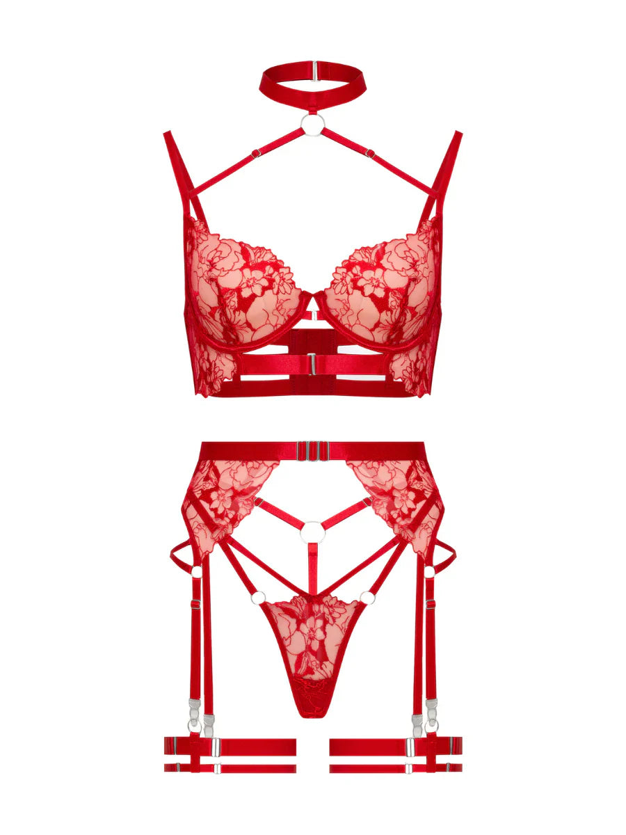 Giorginna Red Lingerie Set