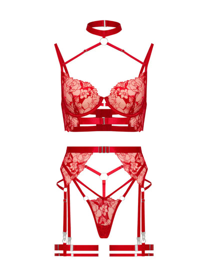 Giorginna Red Lingerie Set