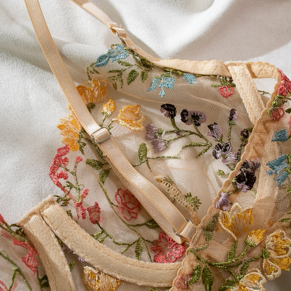 Lace Floral Lingerie Set